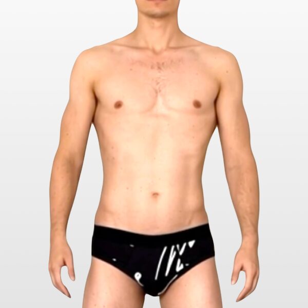 slip gaće sa kaligrafskim printom